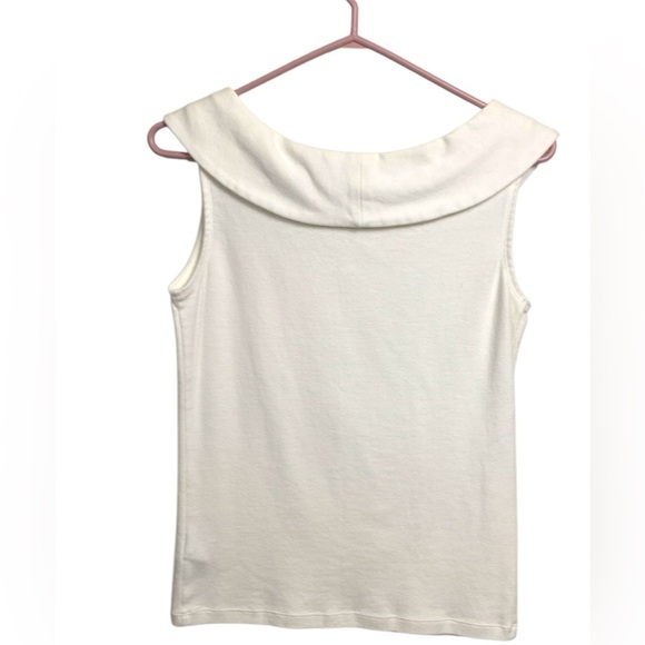 Rafaella Ivory Professional Top, Sleeveless 100% soft cotton - Picture 4 of 10